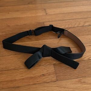 BCBG MaxAzria Black Wide Eyelet Waist Belt with Double Buckles, Size Small BCBGMaxAzria | Accessories | Bcbgmaxazria Mirror Fragment  main image 2